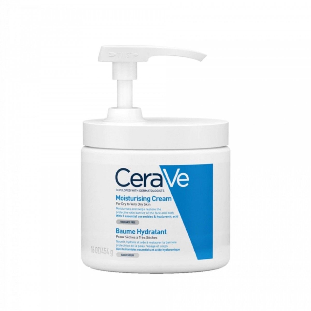 CeraVe Core Moisturising Creme Hidratante Diário Pump 454g Glammy